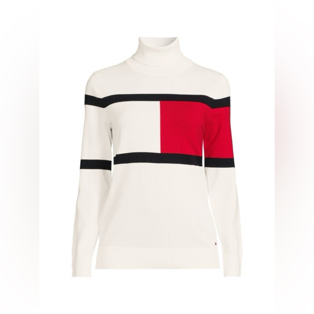 NWT Tommy Hilfiger Flag Stella Colorblock Sweater Women’s XXL / Plus Size